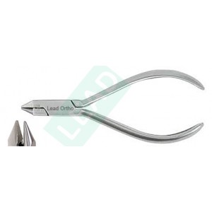 Bird beak pliers with serrated tip